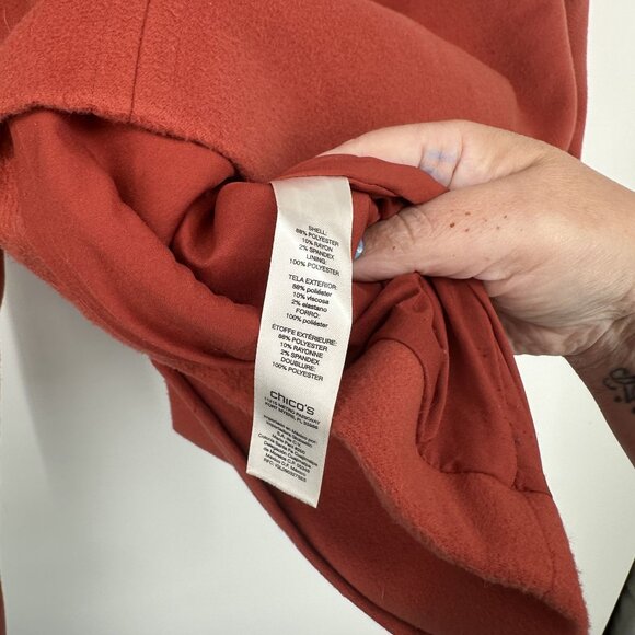 Chico's Women's Orange‎ Soft blazer size XL - Picture 6 of 7